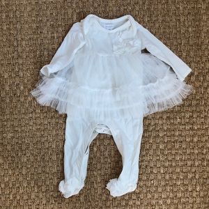 Mudpie Tutu Footed Onesie 3 to 6M